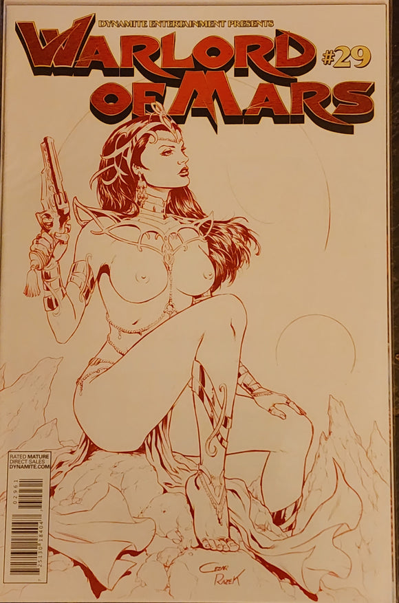 WARLORD OF MARS #29 TOPLESS RED LINED VARIANT BY CEZAR RAZEL VF