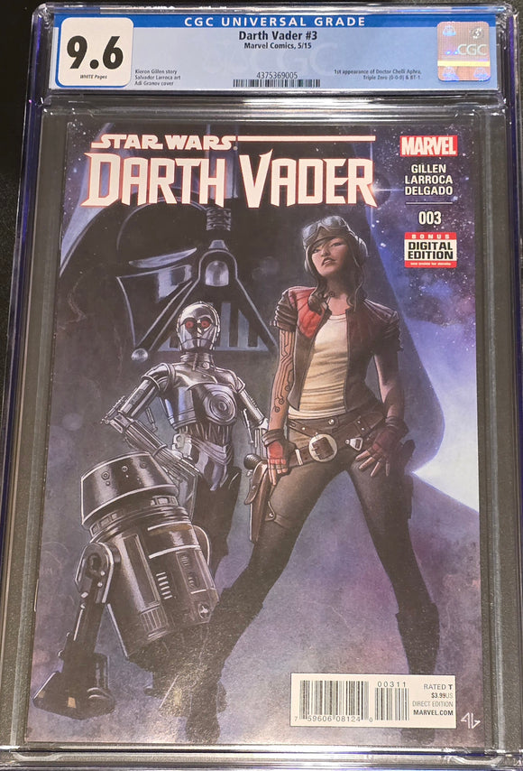 STAR WARS DARTH VADER #3 1ST APPEARANCE DOCTOR APHRA 9.6 CGC