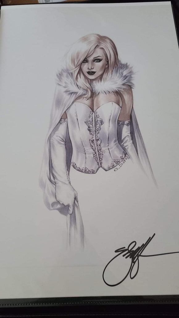 11X17 SIGNED WHITE QUEEN PRINT