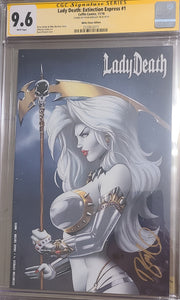 LADY DEATH EXTINCTION EXPRESS  WHITE CHASE EDITION 9.6 CGC SS
