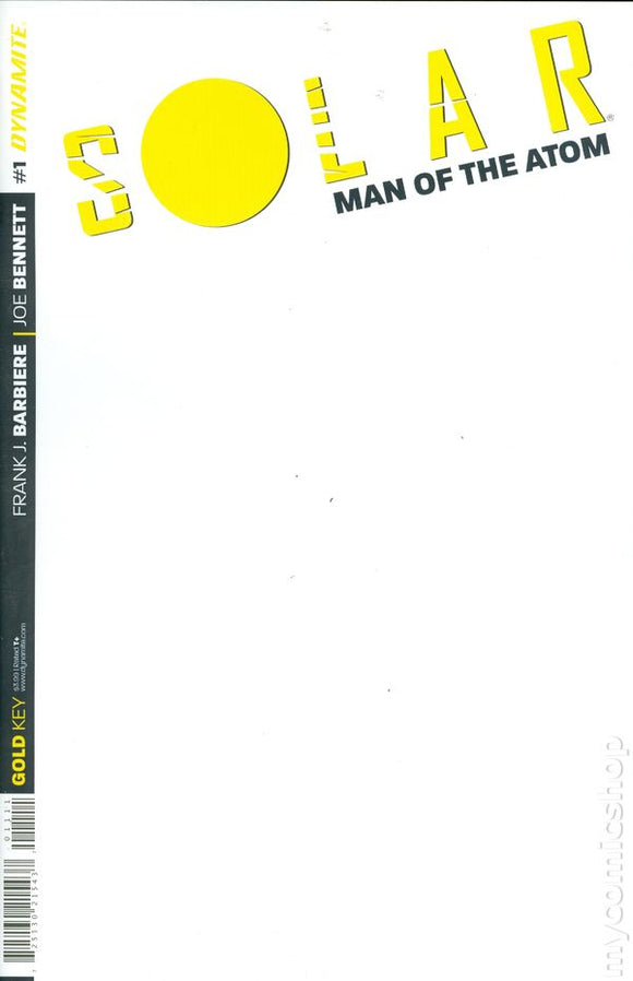 SOLAR MAN OF THE ATOM #1 SKETCH BLANK VARIANT 2014