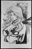 MIKE DEBALFO COMMISSION SPOTS AT NYCC PENCIL BUST ON A COMIC BLANK OR 9X12
