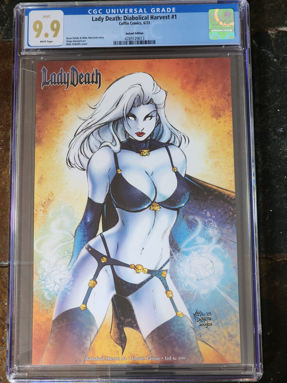LADY DEATH DIABOLICAL HARVEST #1 INSTANT EDITION MIKE DEBALFO 9.9 CGC