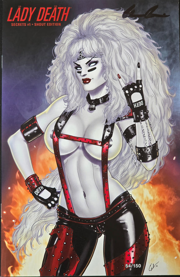 LADY DEATH SECRETS #1 SHOUT EDITION LTD 150 DAVID HARRIGAN