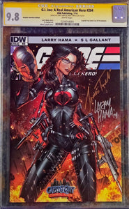 G.I. JOE: A REAL AMERICAN HERO #204 JAMIE TYNDALL 9.8 CGC SS SIGNED X 2