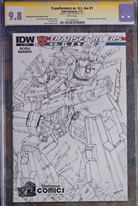 TRANSFORMERS vs G.I. JOE #1 YESTERYEAR COMICS EXCLUSIVE JAMIE TYNDALL 9.8 CGC-SS