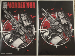 MURDER NUN #1  KILL SHOT JOEY JAMES HERNANDEZ KICKSTARTER EXCLUSIVE SET OF 2 LTD 100