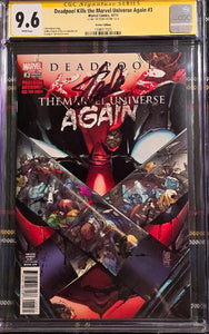 DEADPOOL KILLS THE MARVEL UNIVERSE AGAIN #3 SIGNED BY STAN LEE 9.6 CGC SS