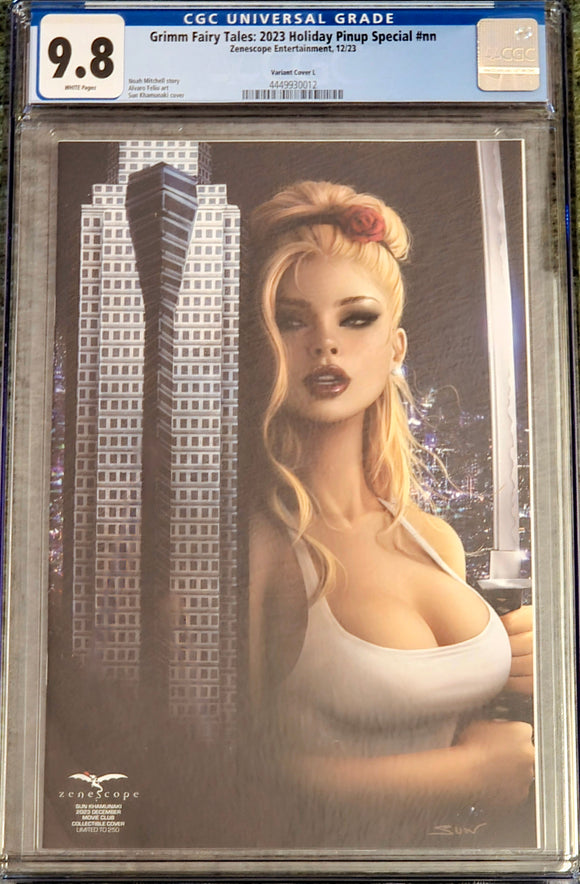 GRIMM FAIRY TALES: 2023 HOLIDAY PINUP SPECIAL SUN KHAMUNAKI LTD 250 9.8 CGC