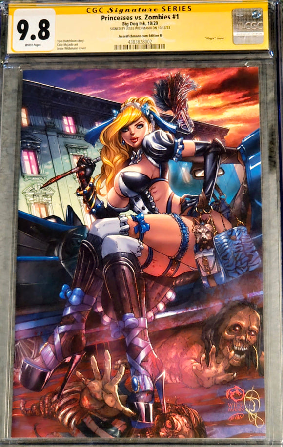 PRINCESS VS ZOMBIES #1 9.8 CGC SS JESSE WICHMANN EDITION B