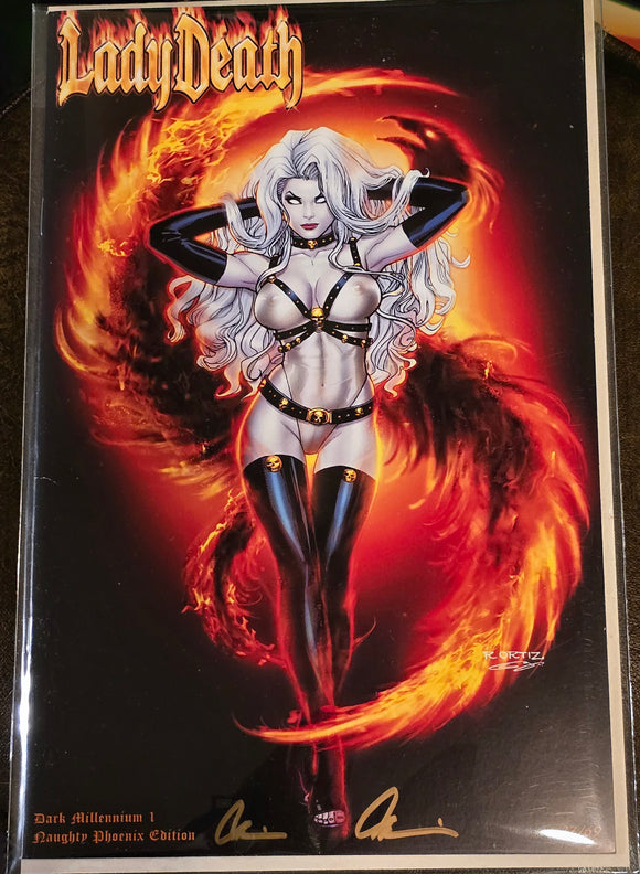 LADY DEATH DARK MILLENNIUM #1 NAUGHTY PHOENIX EDITION RICHARD ORTIZ LTD 37/69 NM-/VF+