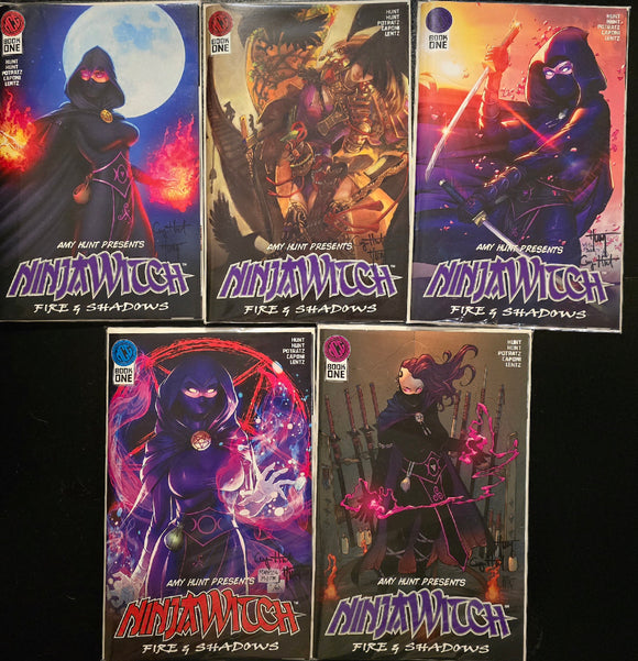 NINJA WITCH #1 SIGNED UNTIMATE WARRIOR  KICKSTARTER VARIANTS JUSTIN HUNT & OTHER ARTISTS