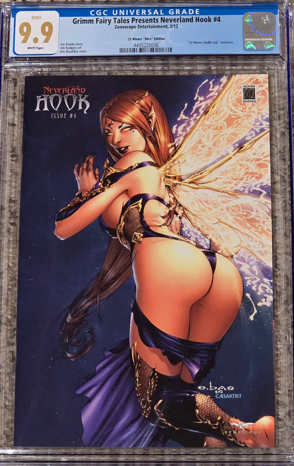 GRIMM FAIRY TALES NEVERLAND HOOK #4 EBAS MOORE STUDIOS LTD 100 COPIES 9.9 CGC