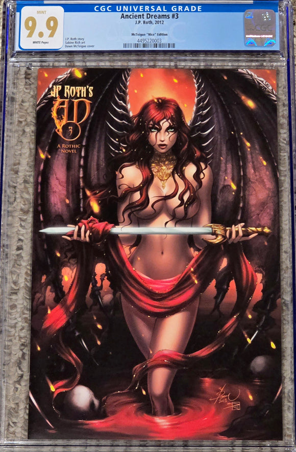 ANCIENT DREAMS #3 DAWN MCTEIGUE 2012 1ST PRINT WEBSTORE EXCLUSIVE 9.9 CGC