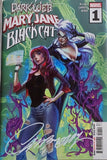 MARY JANE & BLACK CAT #1 "DARK WEB"SIGNED BY J SCOTT CAMPBELL W/ COA