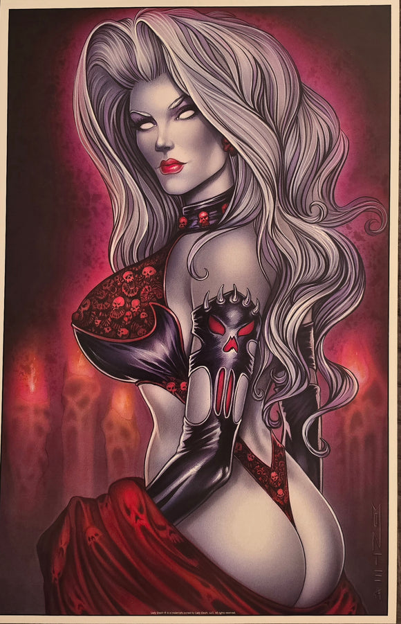 LADY DEATH 11X17 MONTE MOORE PRINT