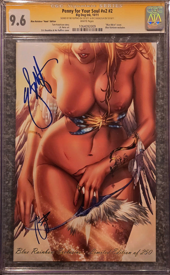 PENNY FOR YOUR SOUL #2 EBAS LTD 250 BLUE TOPLESS PANTY BLUE RAINBOW EXCLUSIVE 9.6 CGC SS