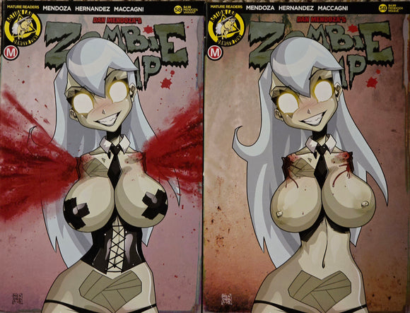 ZOMBIE TRAMP #58 DAN MENDOZA NICE & RISQUE SET OF 2