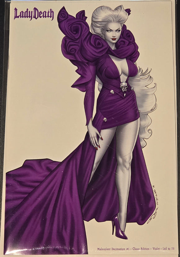 LADY DEATH MALEVOLENT DECIMATION #1 VIOLET CHASE EDITION RICHARD ORTIZ