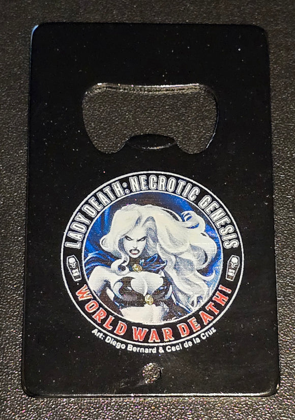COFFIN COMICS LADY DEATH WALLET SIZE BOTTLE OPENER