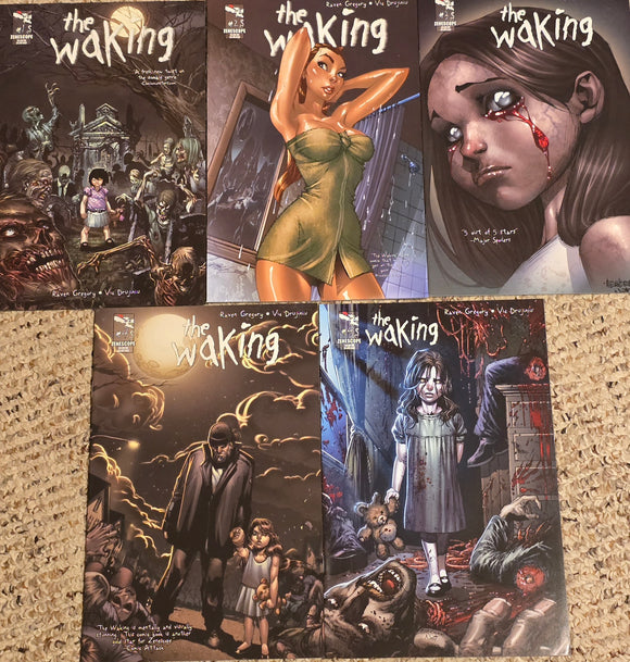 THE WAKING COMPLETE SET ISSUES #1-4 ZENESCOPE J SCOTT CAMPBELL RAVEN GREGORY
