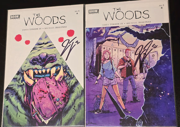 THE WOODS #4-5 BOTH SIGNED BY JAMES TYNION IV W/ COA