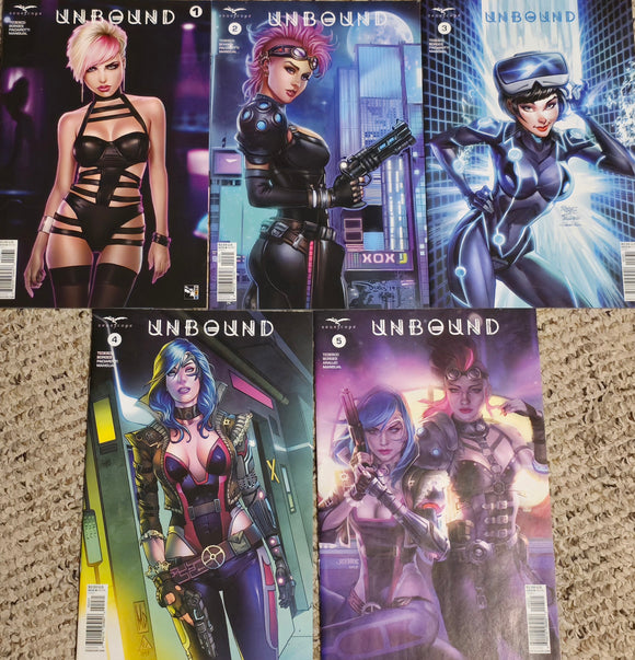 GRIMM FAIRY TALES UNBOUND COMPLETE SET ISSUES #1-5 2019 KEITH GARVEY, JOSH BURNS