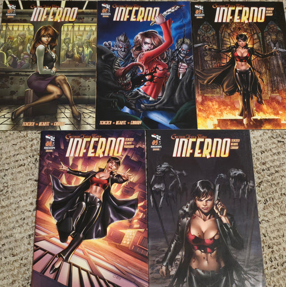 GRIMM FAIRY TALES INFERNO COMPLETE SET ISSUES #1-5 ZENESCOPE 2010
