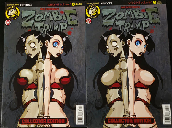 ZOMBIE TRAMP ORIGINS #1 DAN MENDOZA NICE & RISQUE SET
