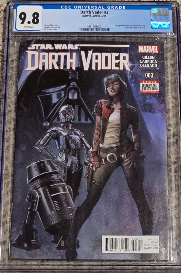 STAR WARS DARTH VADER #3 1ST APPEARANCE DOCTOR APHRA 9.8 CGC
