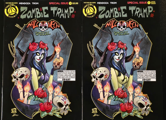ZOMBIE TRAMP HALLOWEEN SPECIAL COVER 1B RISQUE 2015 MARCELO TROM