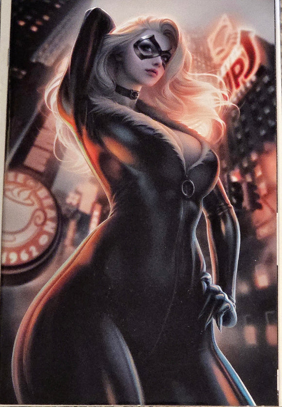 BLACK CAT #1 2025 NYCC VIRGIN COLOR SPLASH EXCLUSIVE WARREN LOUW