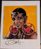 8X10 SIGNED OLIVIA DE BERARDNIS "JOSEPHINE'S EARRINGS" GICLEE PRINT W/ COA