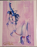 8X10 SIGNED OLIVIA DE BERARDNIS "HEAVEN BOUND VIOLET" GICLEE PRINT W/ COA