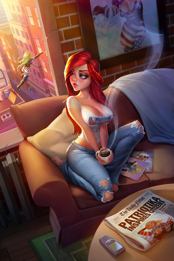 PATRIOTIKA GODS & SHADOWS J SCOTT CAMPBELL TRADE HOMAGE BY ZORK LTD 50
