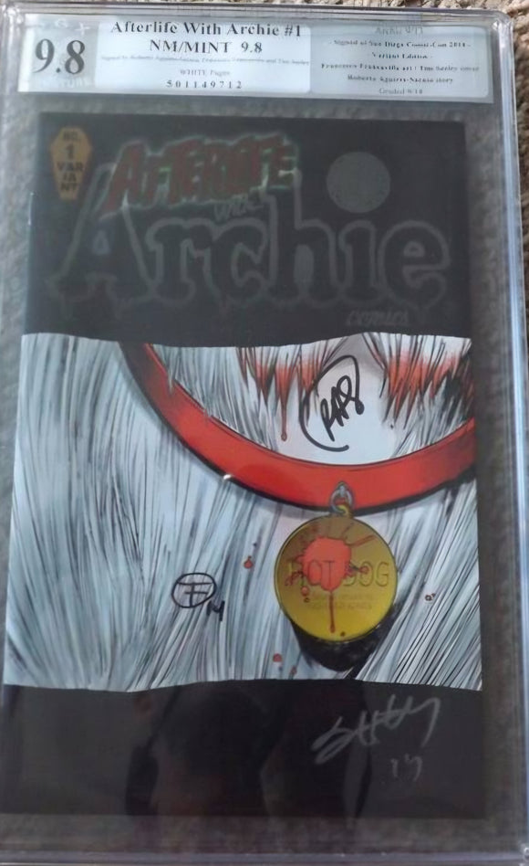 AFTERLIFE WITH ARCHIE #1 VARIANT SIGNED X3 9.8 PGX