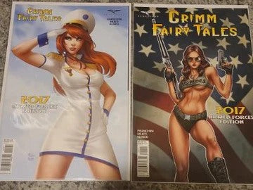 GRIMM FAIRY TALES 2017 ARMED FORCES EDITION SET OF 2 DEBALFO