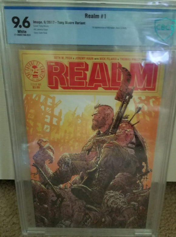REALM #1 TONY MOORE COVER 9.6 CBCS