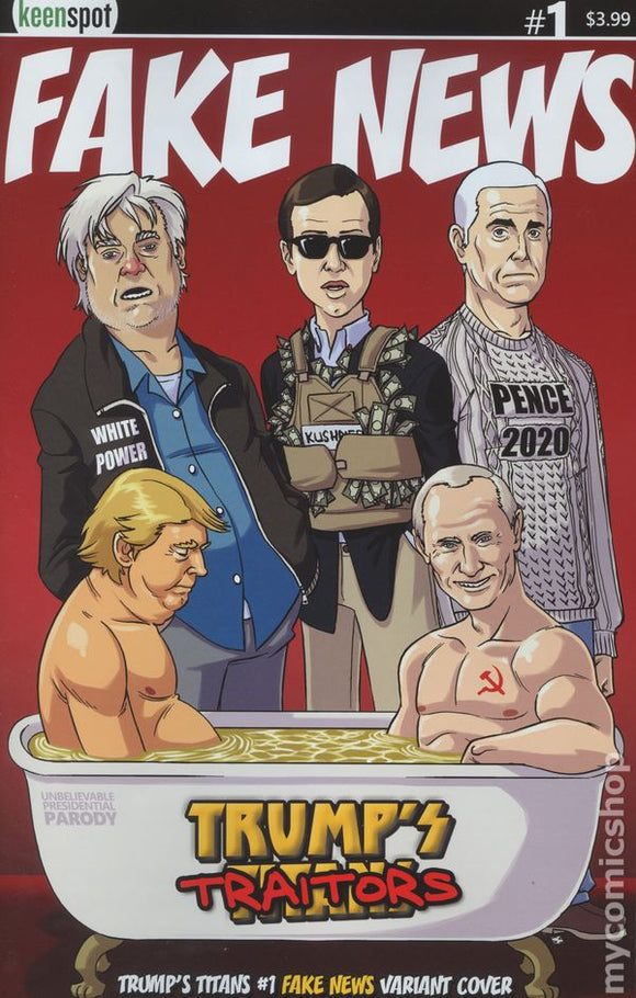 TRUMP TITANS #1 COVER C FAKE NEWS TRUMP PARODY