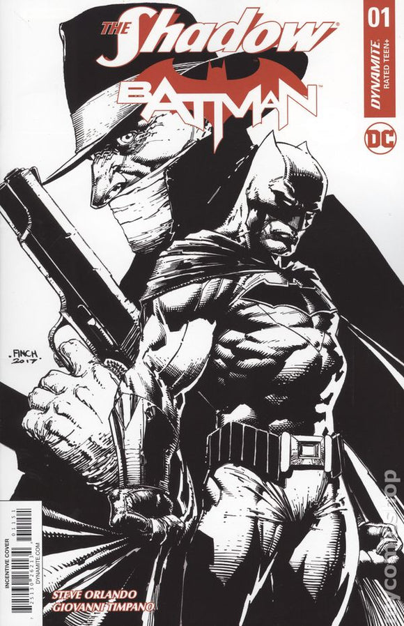 THE SHADOW BATMAN #1 FINCH 2017 DYNAMITE RATIO VARIANT 1:100