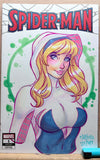MARISSA POPE COMMISSION SPOTS AT NYCC FULL COLORED BUST ON A COMIC BLANK