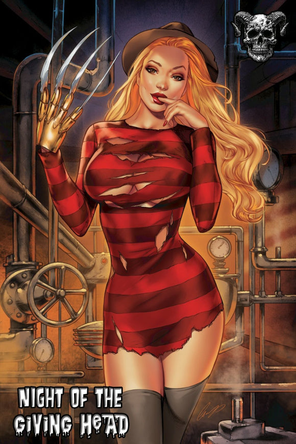 NIGHT OF THE GIVING HEAD #1 ELIAS CHATZOUDIS, DRAX GAL, OR JOHN VASQUEZ CARDSTOCK VARIANTS