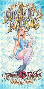 J SCOTT CAMPBELL FAIRY TALE FANTASIES LARGE CALENDAR 2024 LIGHT & DARK EDITIONS