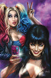 HARLEY QUINN X ELVIRA #1 NYCC EXCLUSIVE FACES BY RACHIE LUCIO PARRILLO