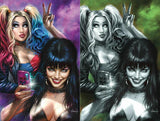 HARLEY QUINN X ELVIRA #1 NYCC EXCLUSIVE FACES BY RACHIE LUCIO PARRILLO
