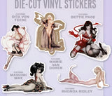 OLIVIA DE BERARDNIS SET OF 14 POSTCARDS 5X7 & DIE CUT VINYL STICKER SETS