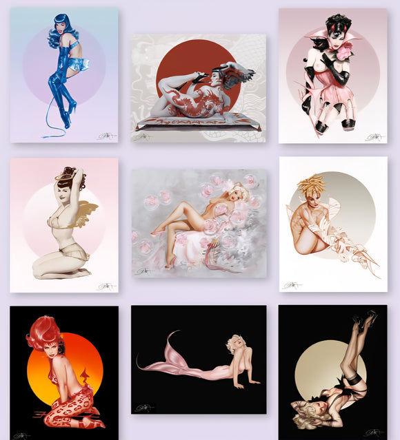 8X10 SIGNED OLIVIA DE BERARDNIS GICLEE PRINTS, 11 DIFFERENT OPTIONS