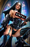 MURDER NUN #2 CATHEDRAL TRADE, RISQUE, & FULL RISQUE KICKSTARTER EDITIONS  SUN KHAMUNAKI