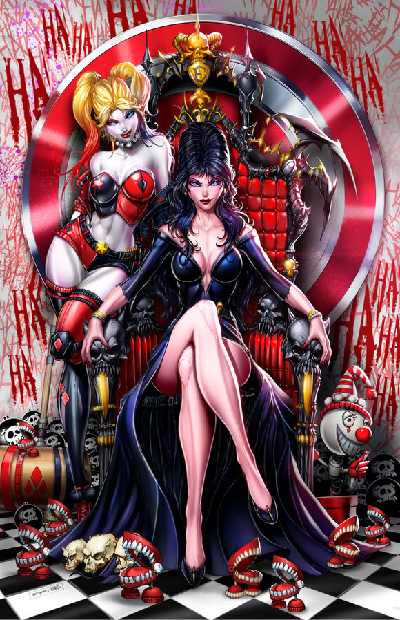HARLEY QUINN / ELVIRA RED VIRGIN JAMIE TYNDALL NYCC 2025 EXCLUSIVES LTD 300 COPIES