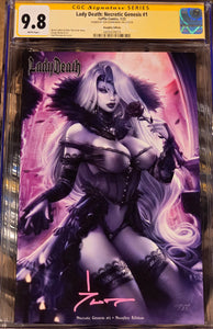 LADY DEATH NECROTIC GENESIS #1 KICKSTARTER NAUGHTY EDITION 9.8 CGC SS